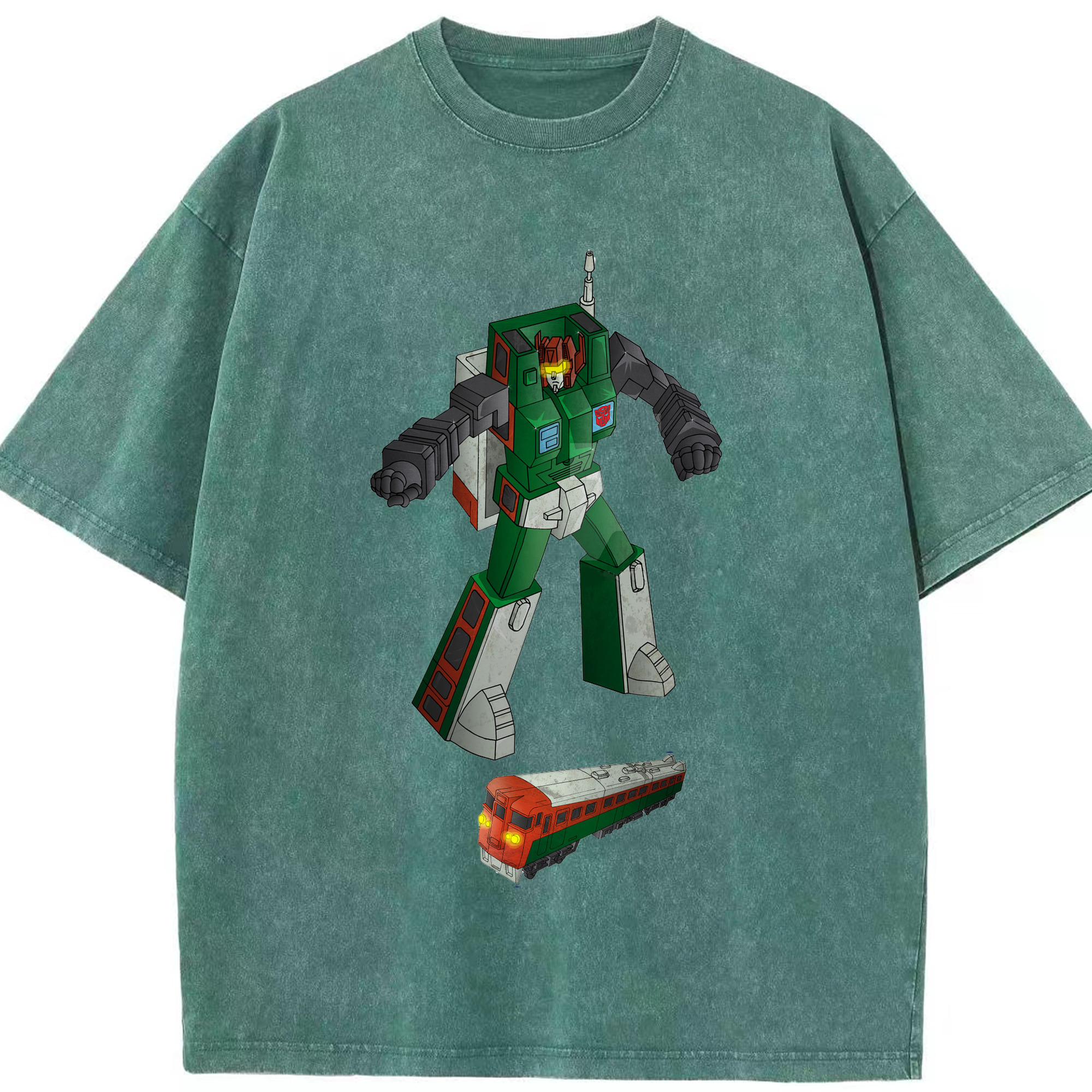 （画像用）  綿100% ヴィンテージ風 半袖Tシャツ（フロントプリント）